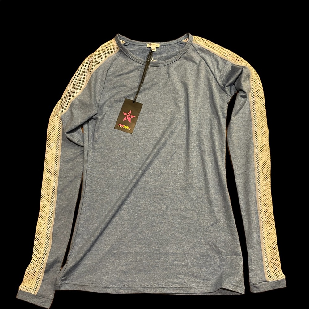 NWT! Rebel long sleeve top with mesh on sleeves! 💙